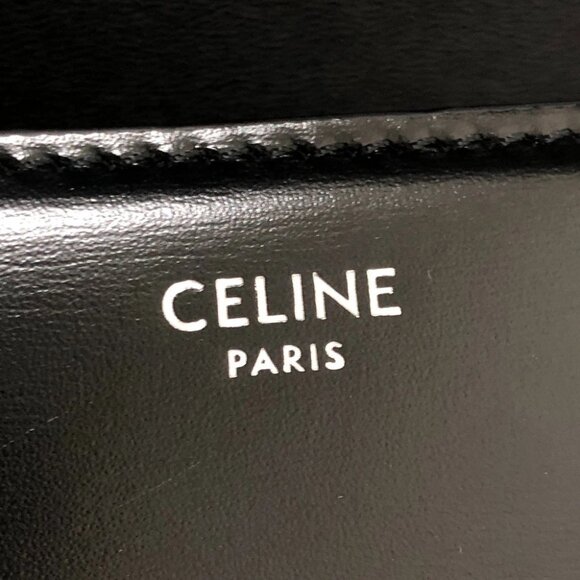 CELINE Triomphe Classic Bag Shoulder Bag Leather SVHardware Black/SilverHardware - Picture 8 of 13